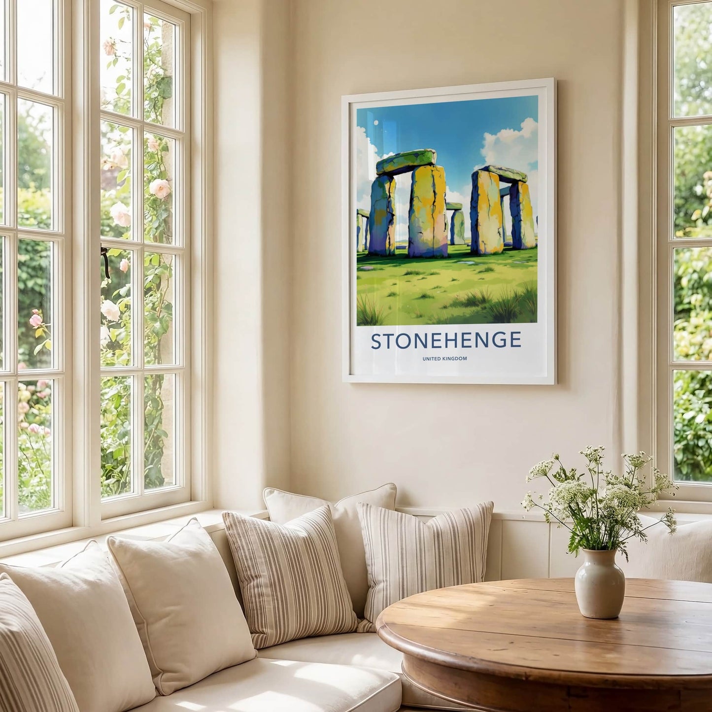 Stonehenge Poster - United Kingdom Travel Art - Ancient Stone Structure Home Decor
