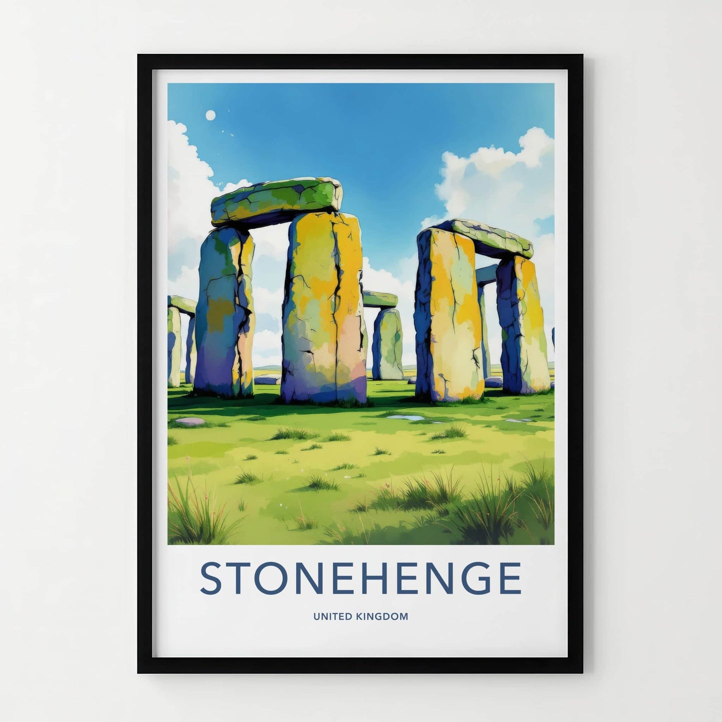 Stonehenge Poster - United Kingdom Travel Art - Ancient Stone Structure Home Decor