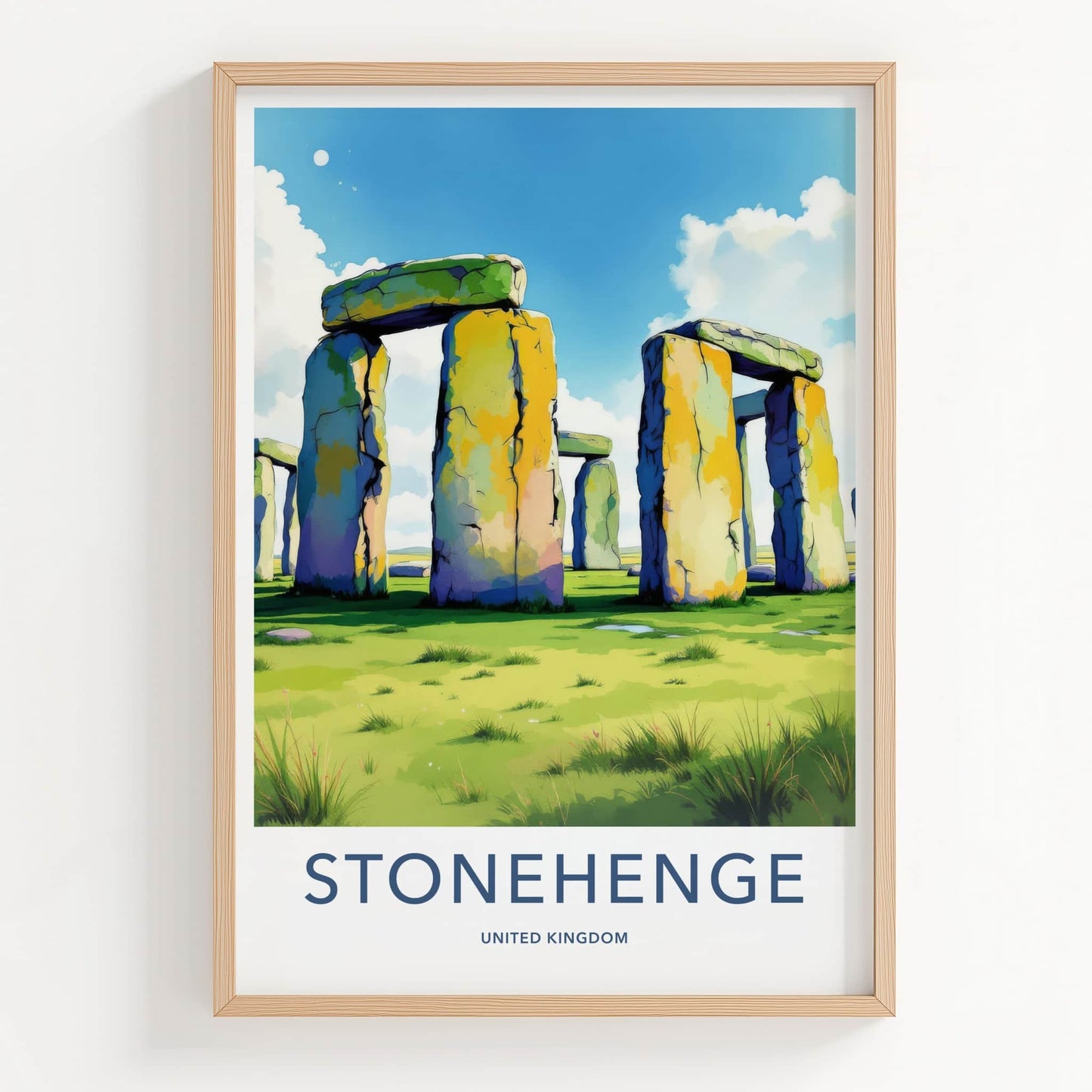 Stonehenge Poster - United Kingdom Travel Art - Ancient Stone Structure Home Decor
