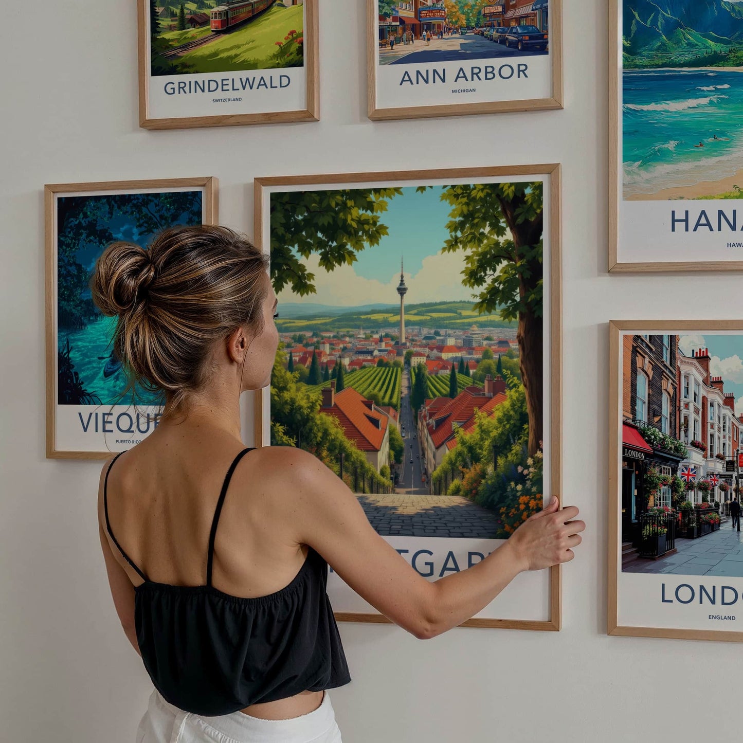 Stuttgart Poster - Germany Wall Art - Tower Vineyards City Home Decor
