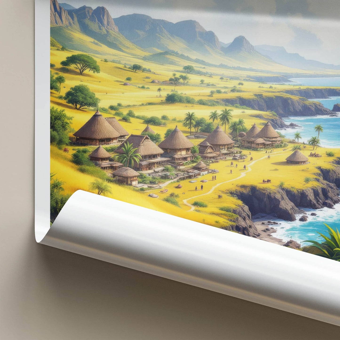 Sumba Poster - Indonesia Travel Art - Tropical Island Village Home Decor