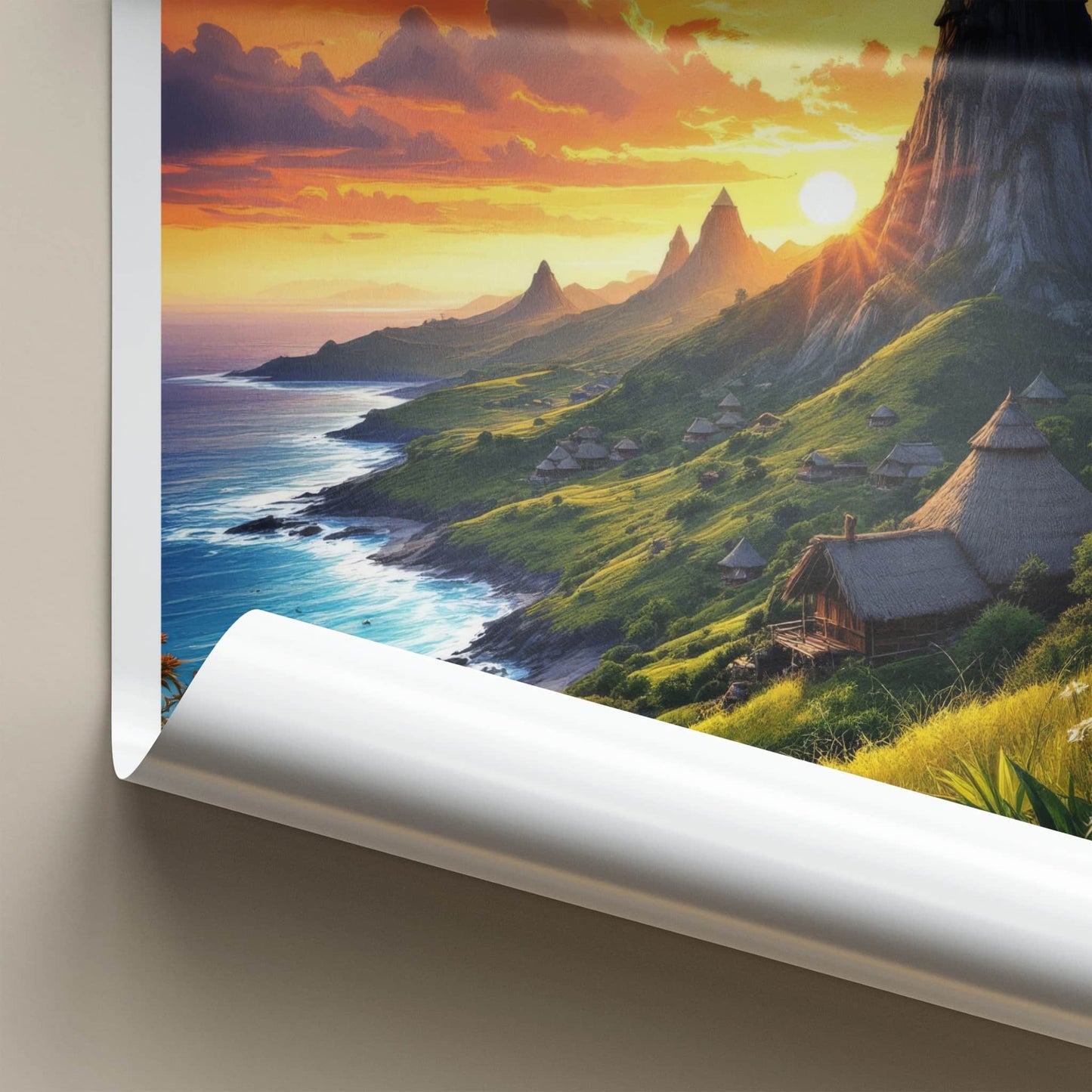 Sumba Poster - Indonesia Travel Art - Vibrant Coastal Sunset Home Decor