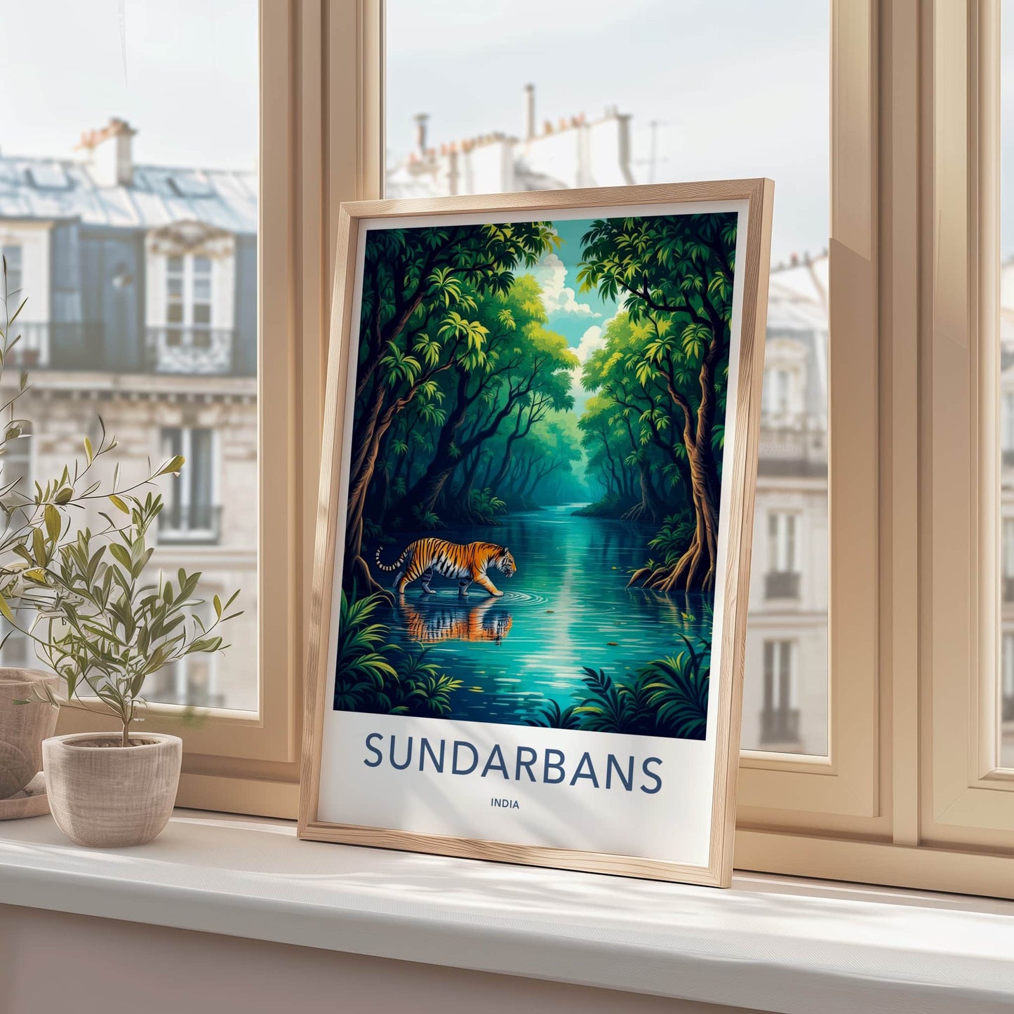 Sundarbans Poster - India Travel Art - West Bengal Tiger Asia Decor