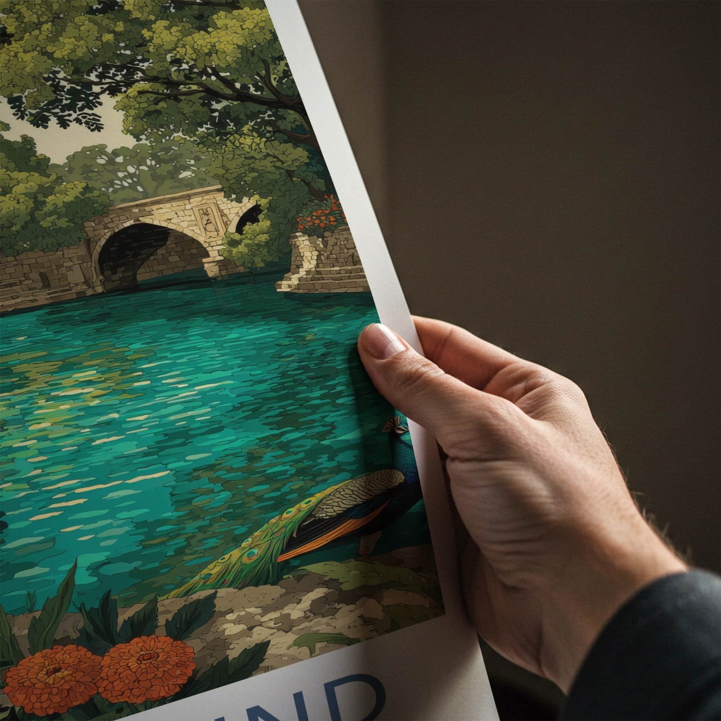 Surajkund Poster - India Travel Art - Peacocks Green Waters Gallery Art