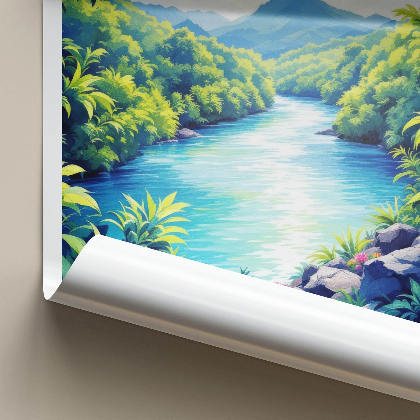 SURIGAO DEL SUR Poster - PHILIPPINES Travel Art - Lush River Mountains Home Decor