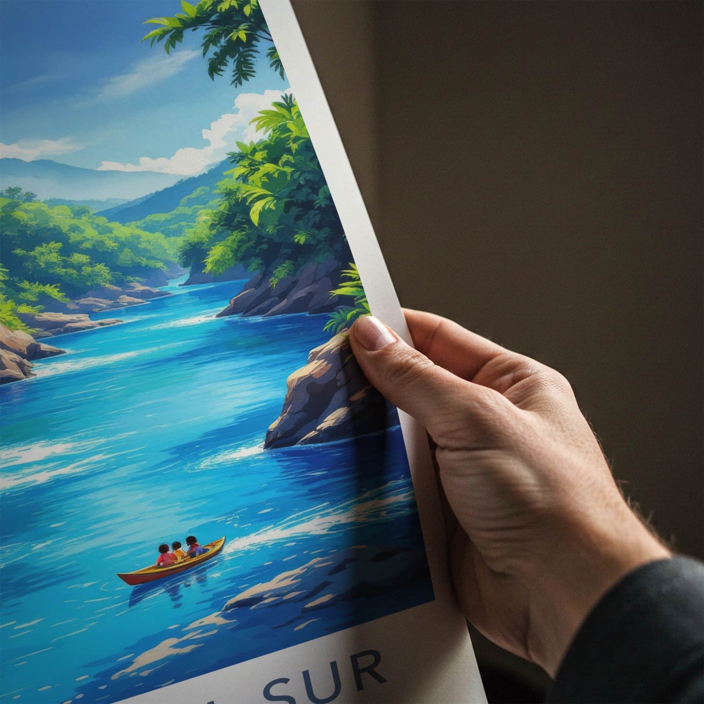 Surigao Del Sur Poster - Philippines Travel Print - Lush River Valley Wall Decor