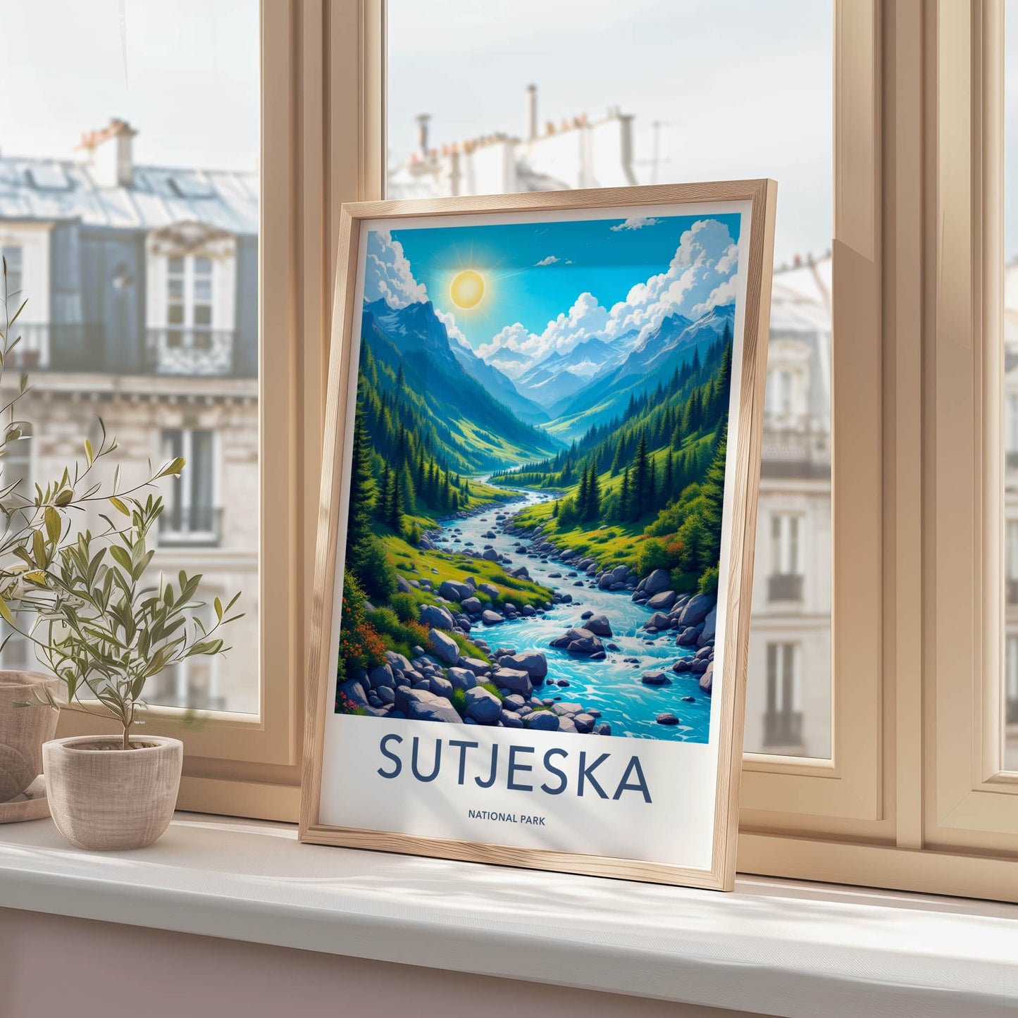 Sutjeska National Park Poster - Bosnia and Herzegovina Fine Art - Blue River Flow Gift