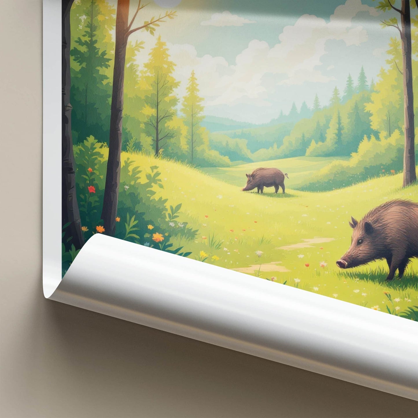 Sutjeska National Park Poster - Bosnia And Herzegovina Wall Art - Sunny Forest Boars Home Decor