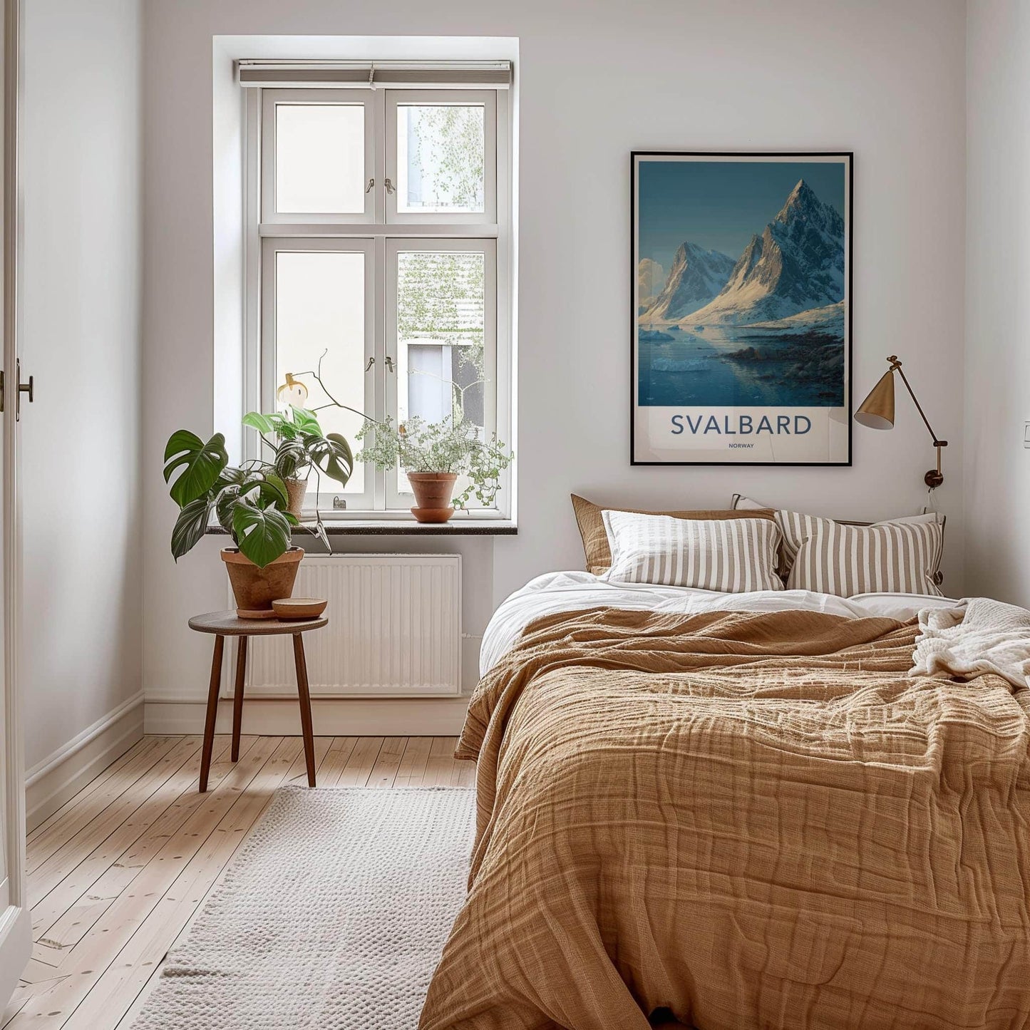 Svalbard Poster - Norway Travel Art - Frozen Mountain Coast Home Decor