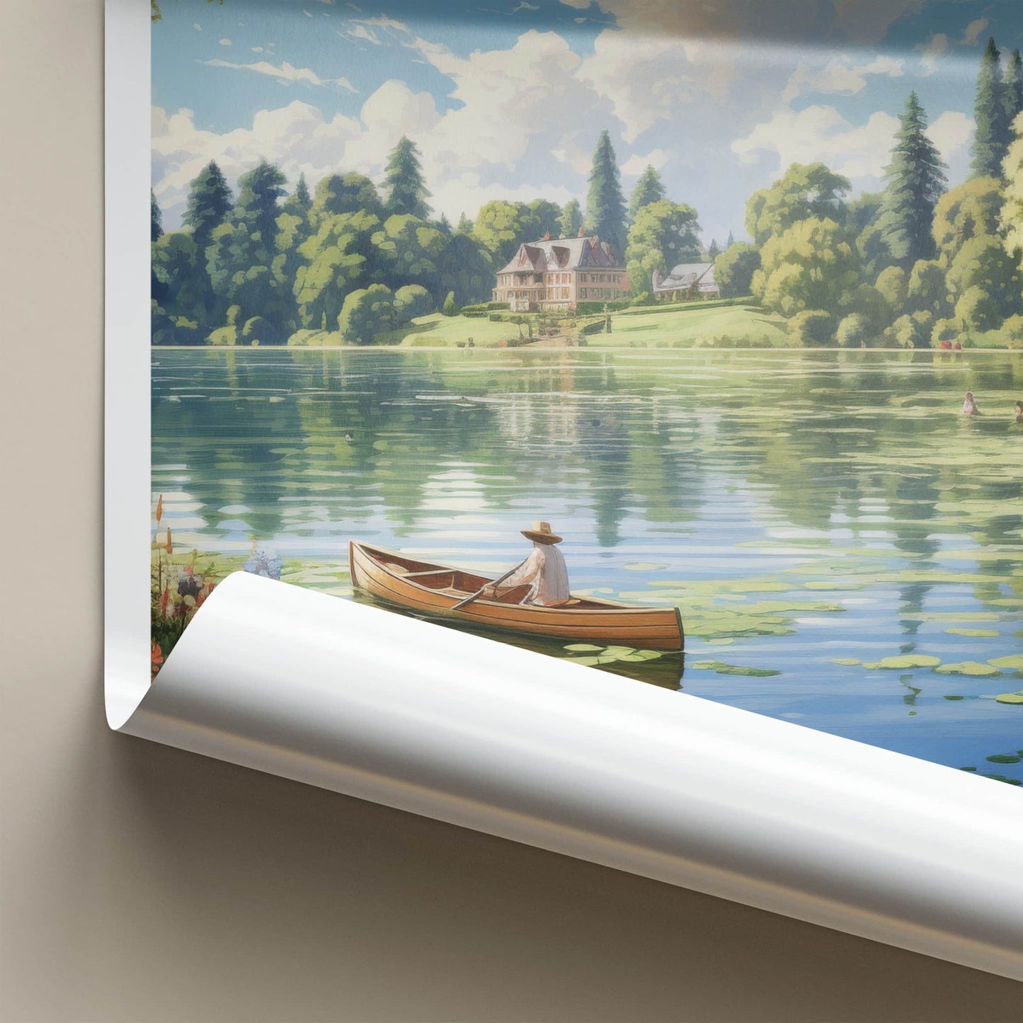 Swiebodzin Poster - Poland Travel Art - Boater Lakeside House Home Decor