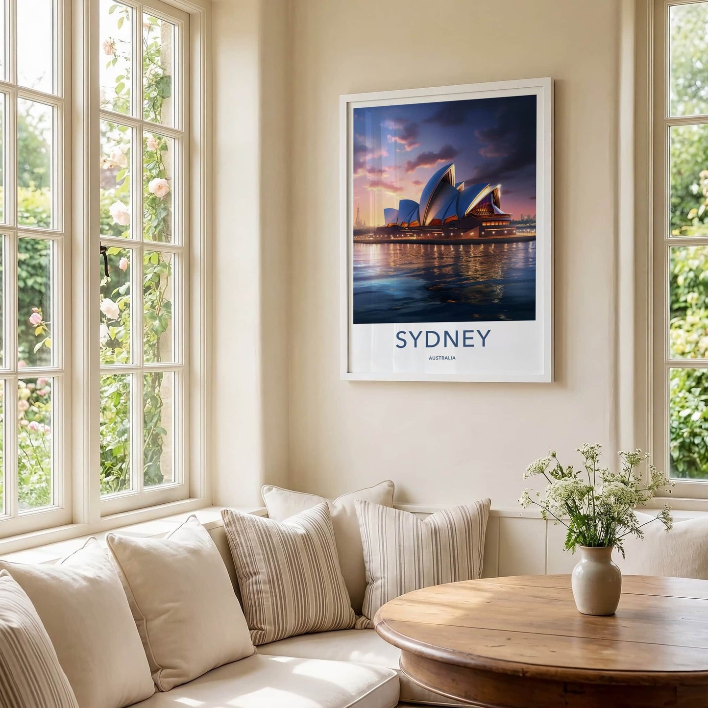 Sydney Poster - Australia Travel Art - Opera House Twilight Home Decor