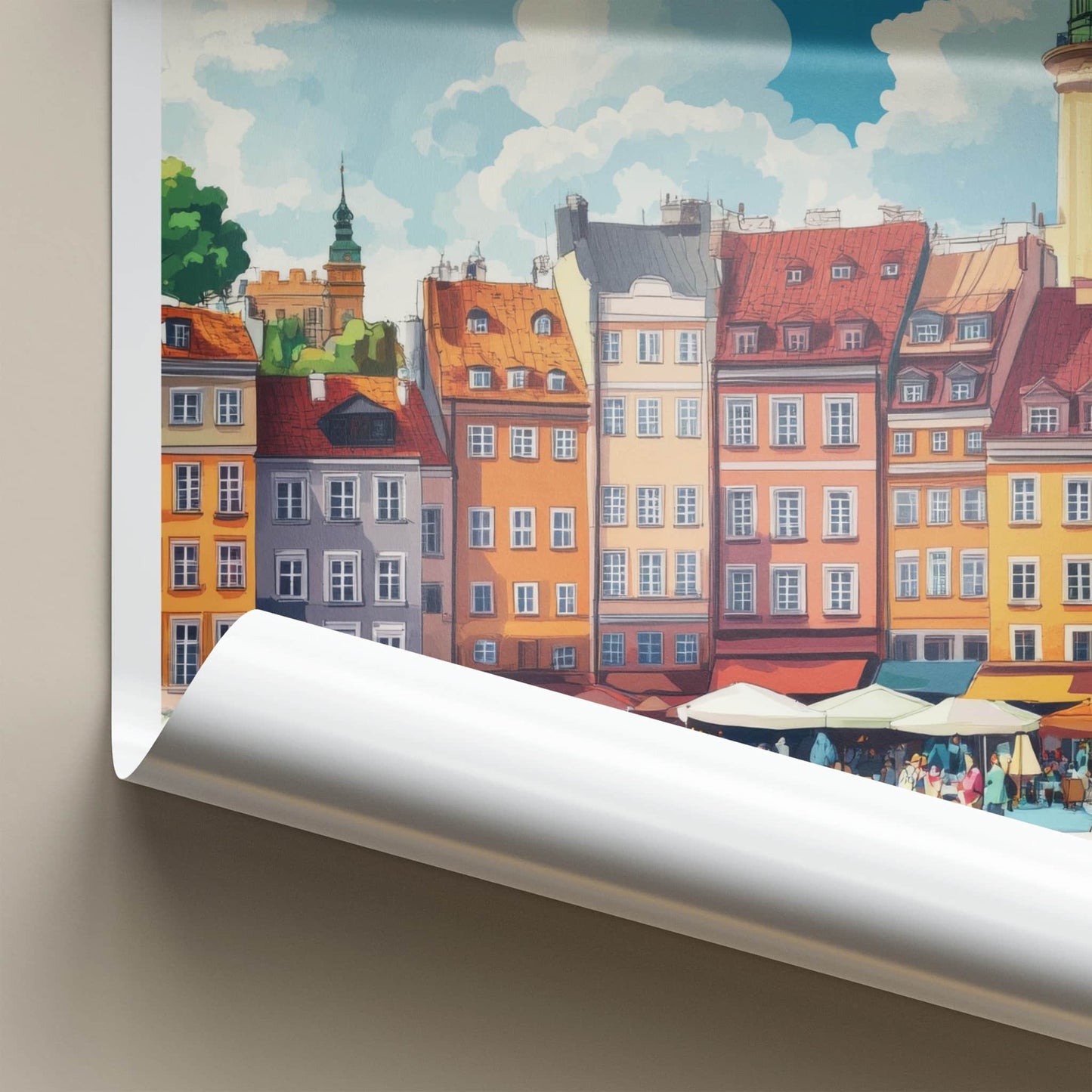 Szczecin Poster - Poland Travel Art - Vibrant City Square Home Decor