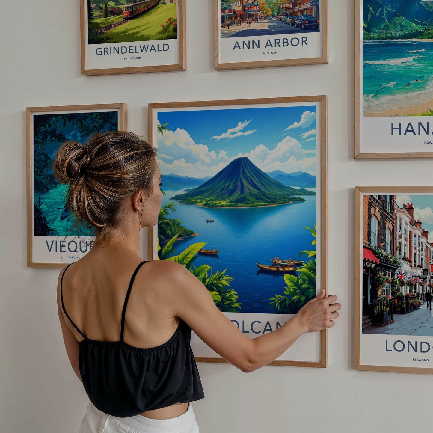 Taal Volcano Poster - Philippines Travel Art - Volcanic Island Lake Home Decor