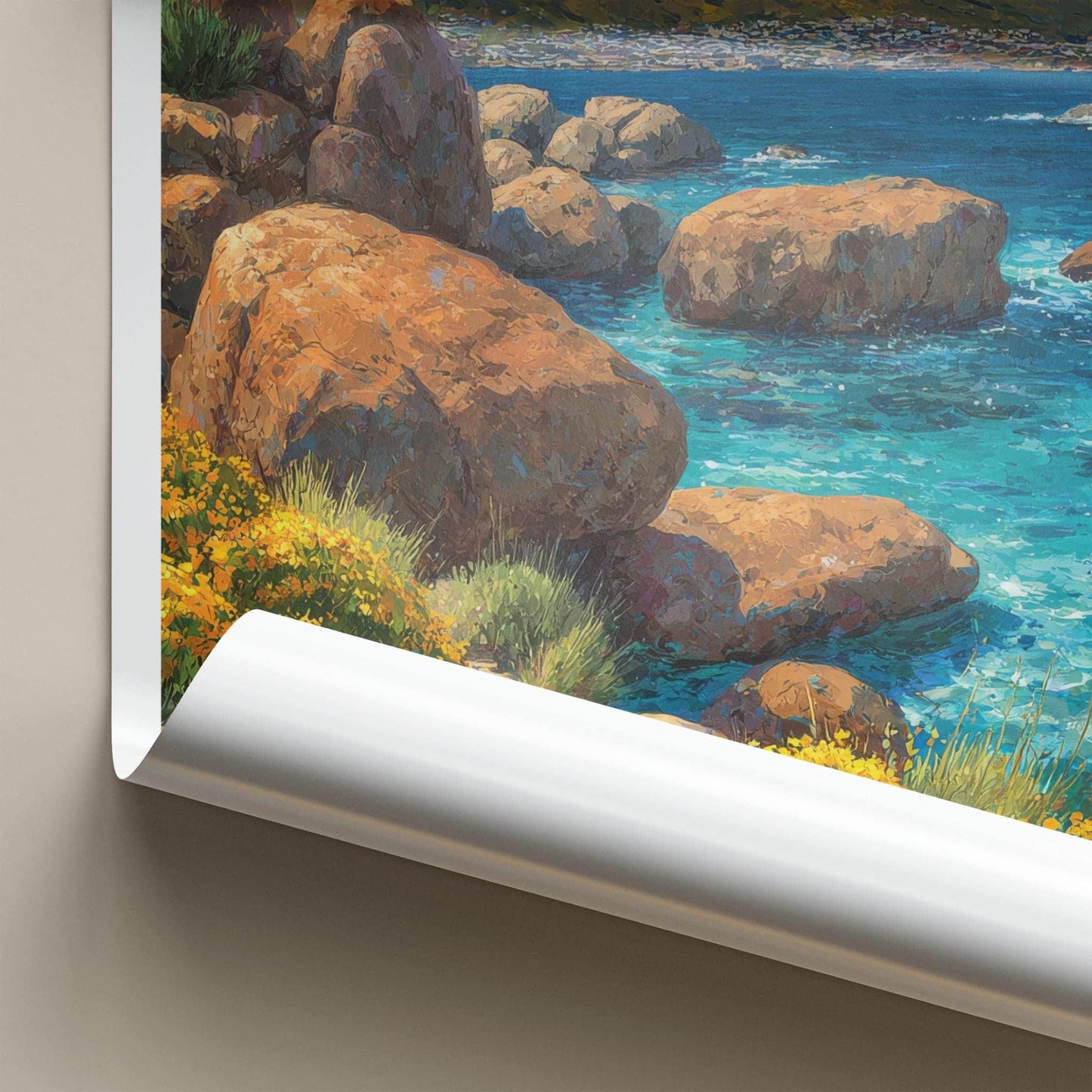 Table Mountain Poster - South Africa Wall Art - Coastal Mountain View Home Decor