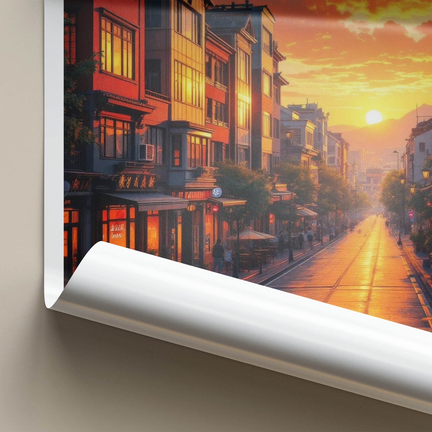 Taipei Poster - Taiwan Travel Art - Vibrant City Sunset Home Decor