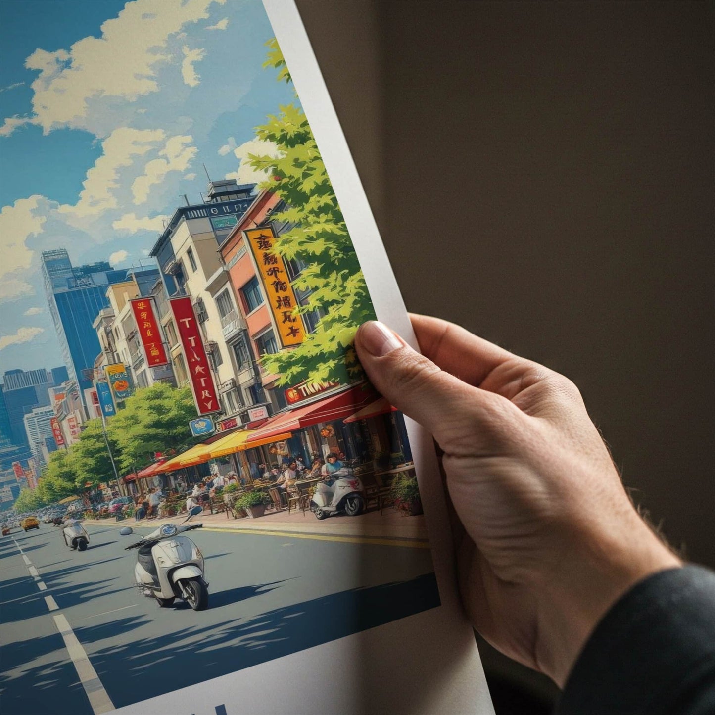 Taipei Poster - Taiwan Travel Art - Vibrant Urban Scene Home Decor