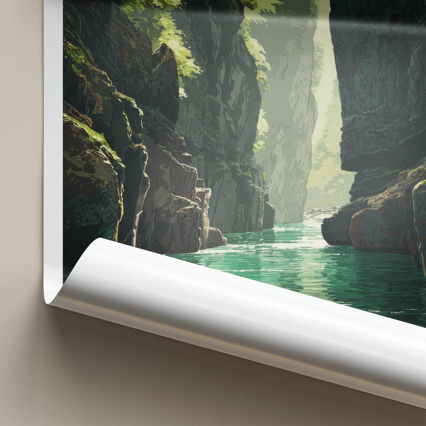 Takachiho Poster - Japan Travel Art - Emerald Gorge Waters Home Decor