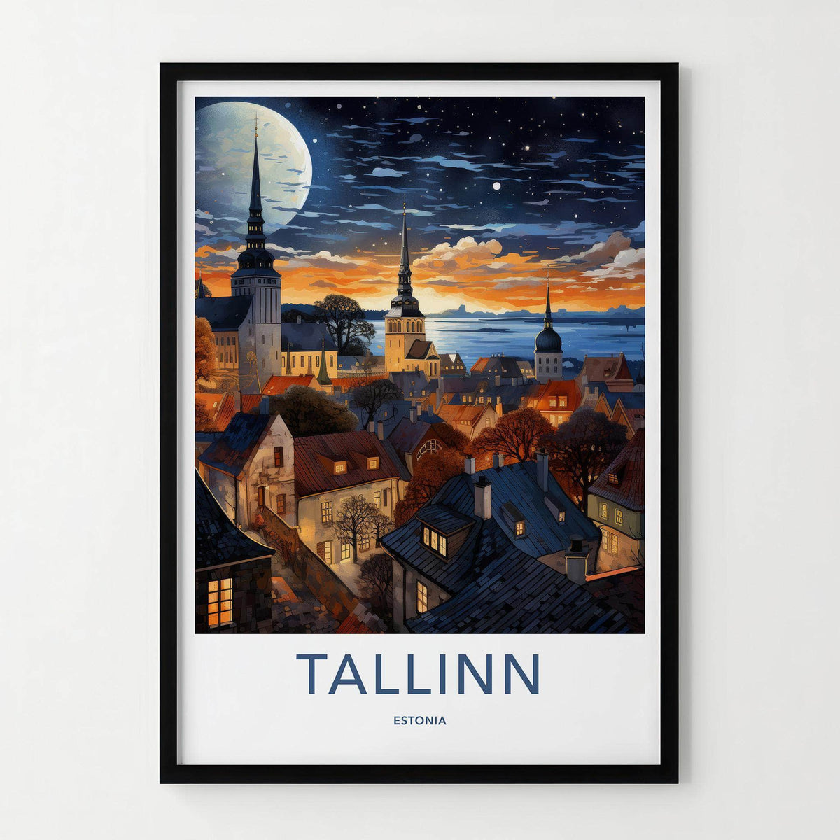 Tallinn Poster - Estonia Wall Art