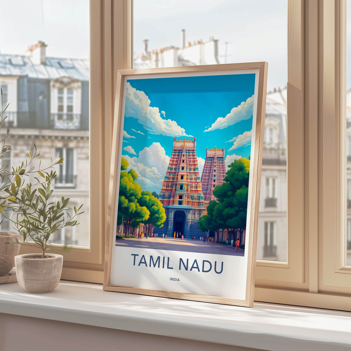 Tamil Nadu Poster - India Travel Print - Tamil Nadu Temple Gopuram Gallery Art