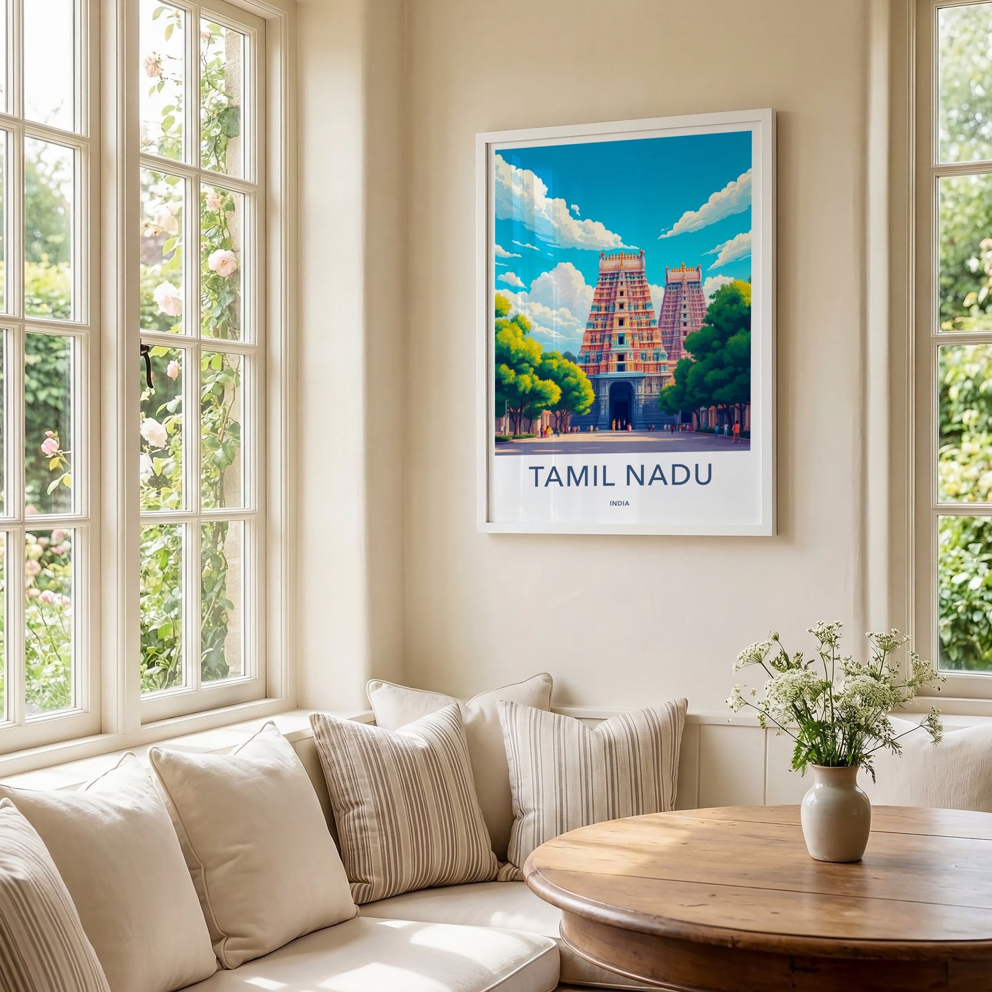 Tamil Nadu Poster - India Travel Print - Tamil Nadu Temple Gopuram Gallery Art