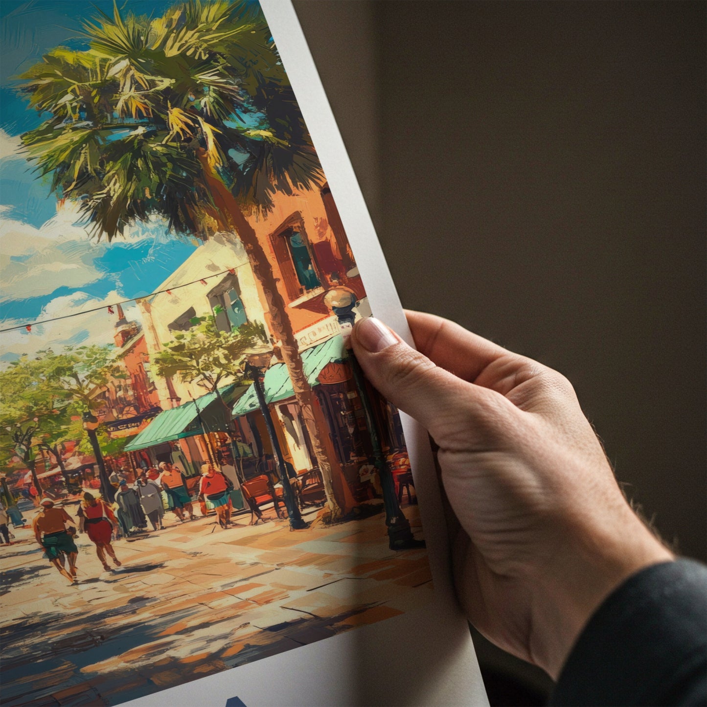 Tampa Poster - Florida Wall Art - Vibrant City Street Home Decor