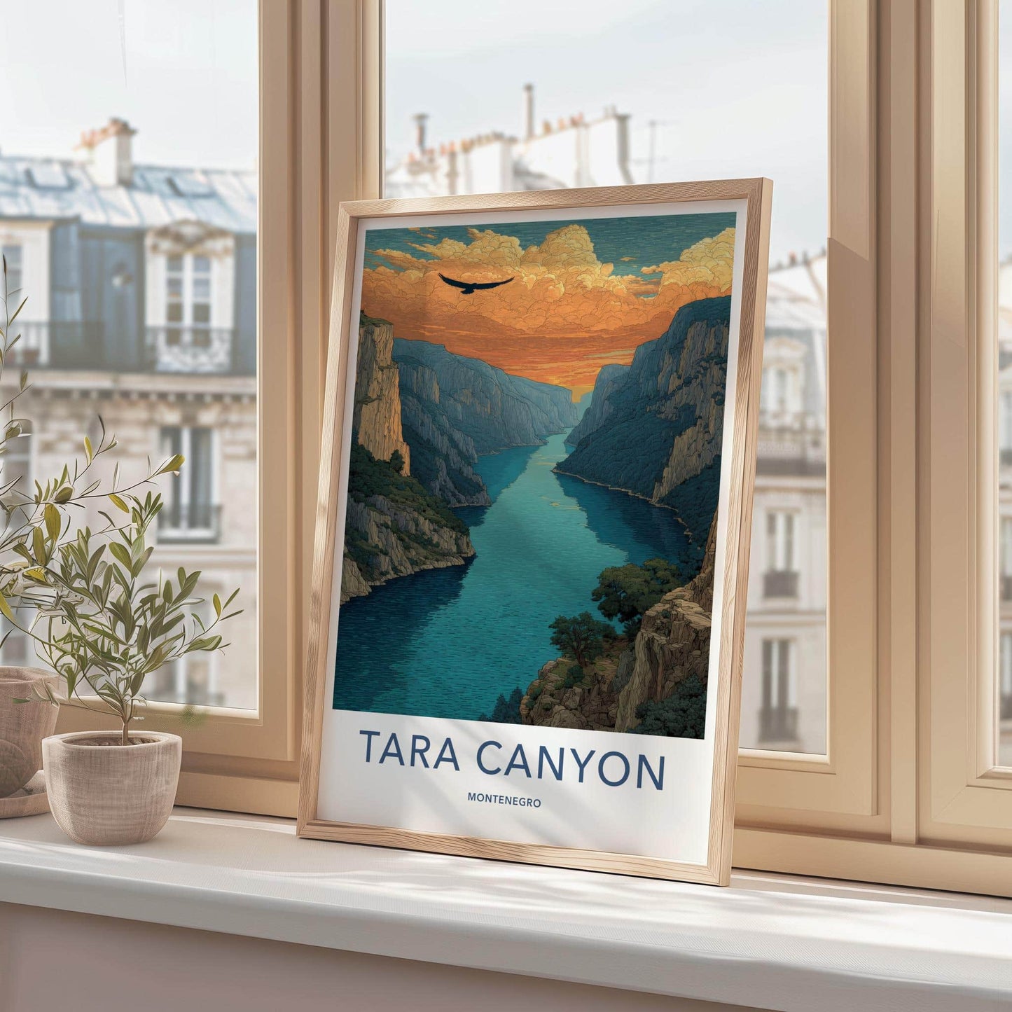Tara Canyon Poster - Montenegro Travel Art - Eagle Canyon Sunset Home Decor