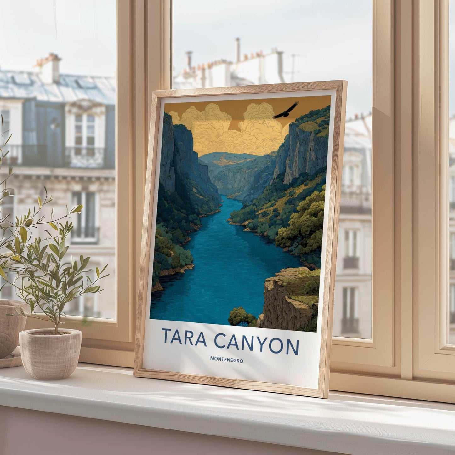 Tara Canyon Poster - Montenegro Travel Art - Eagle Soaring Canyon Home Decor