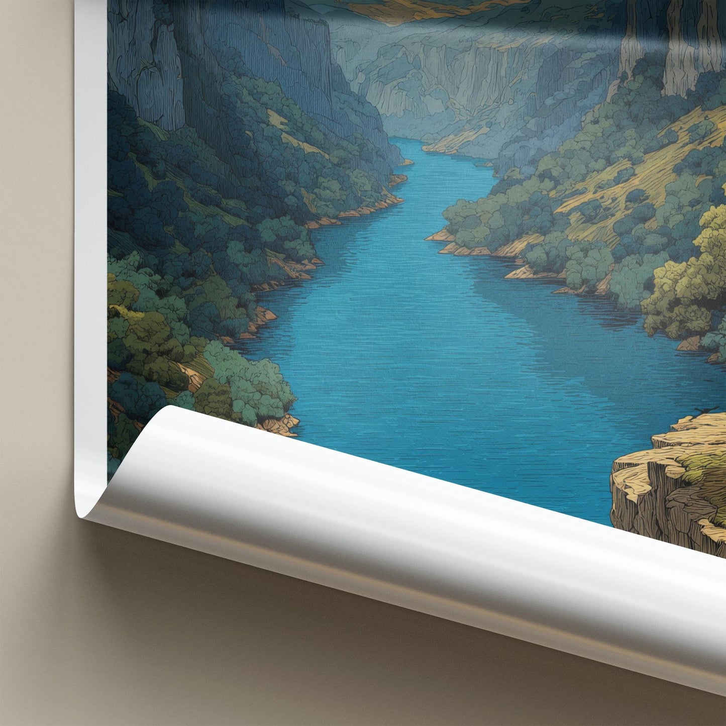 Tara Canyon Poster - Montenegro Travel Art - Eagle Soaring Canyon Home Decor