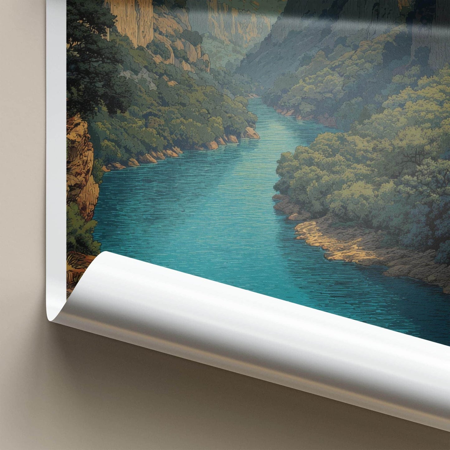 Tara River Poster - Montenegro Travel Art - Canyon River Eagle Home Decor