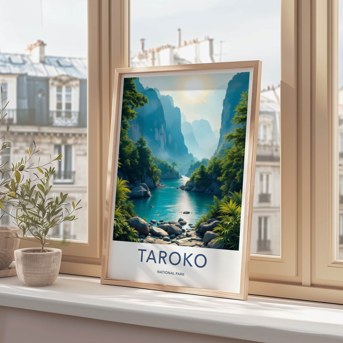 Taroko National Park Poster - Taiwan Travel Art - Majestic River Canyon Home Decor
