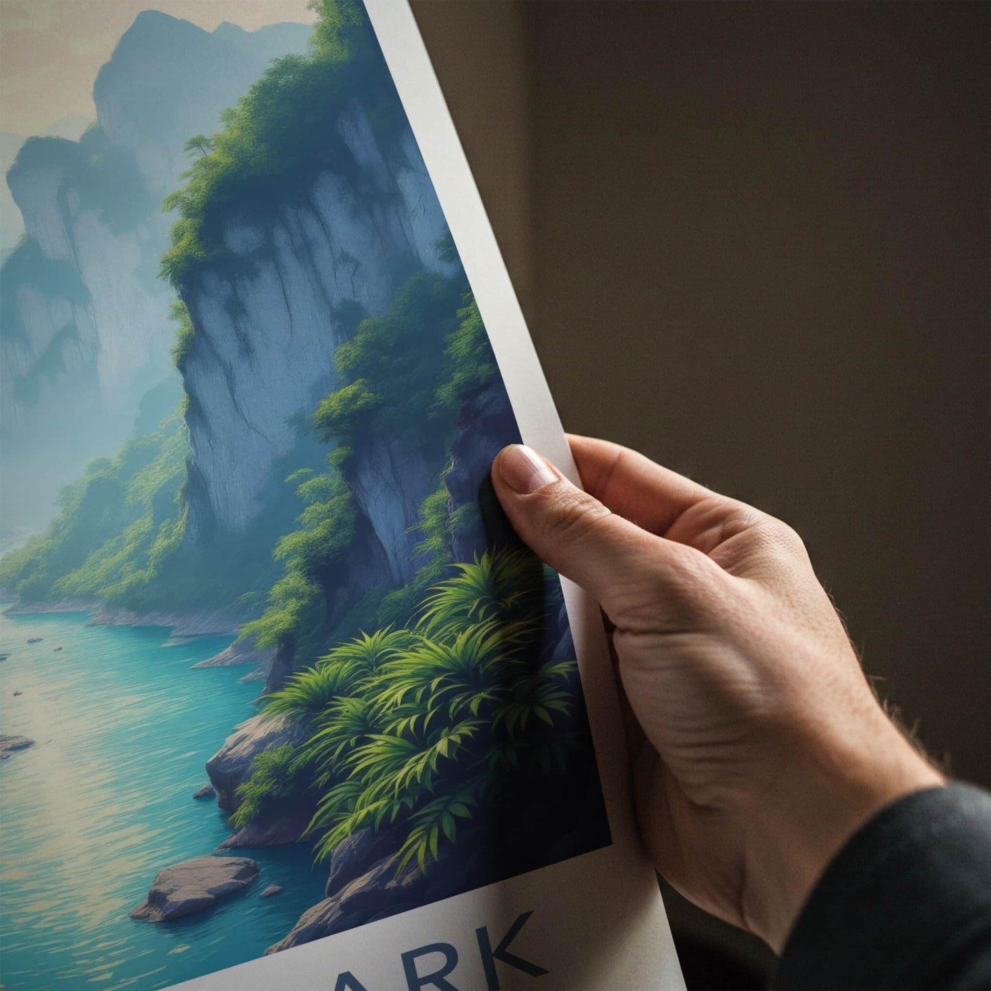 Taroko Park Poster - Taiwan Art Print - Mountain River Gorge Home Decor