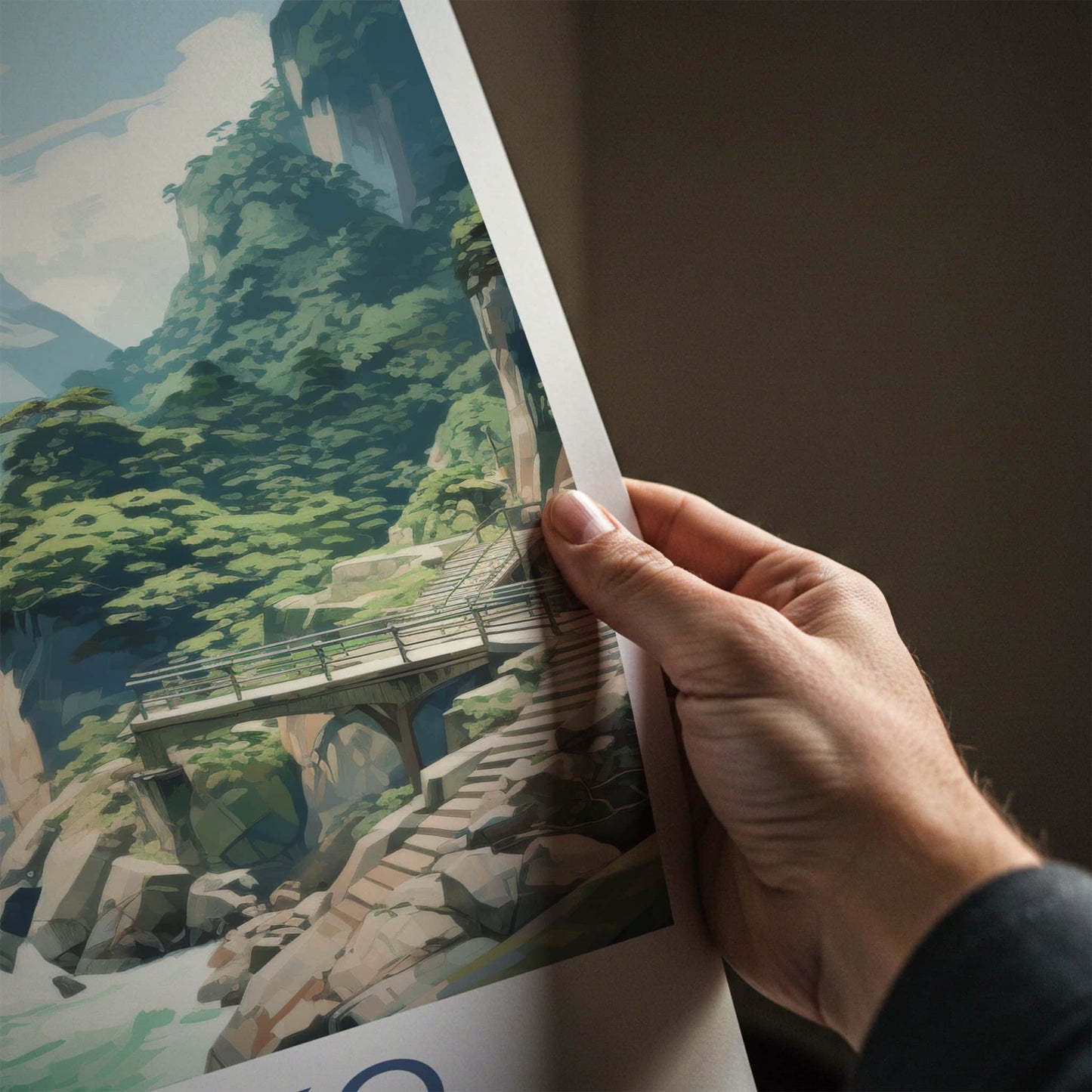 TAROKO Poster - Taiwan Framed Print - Towering Cliffs River Framed Decor