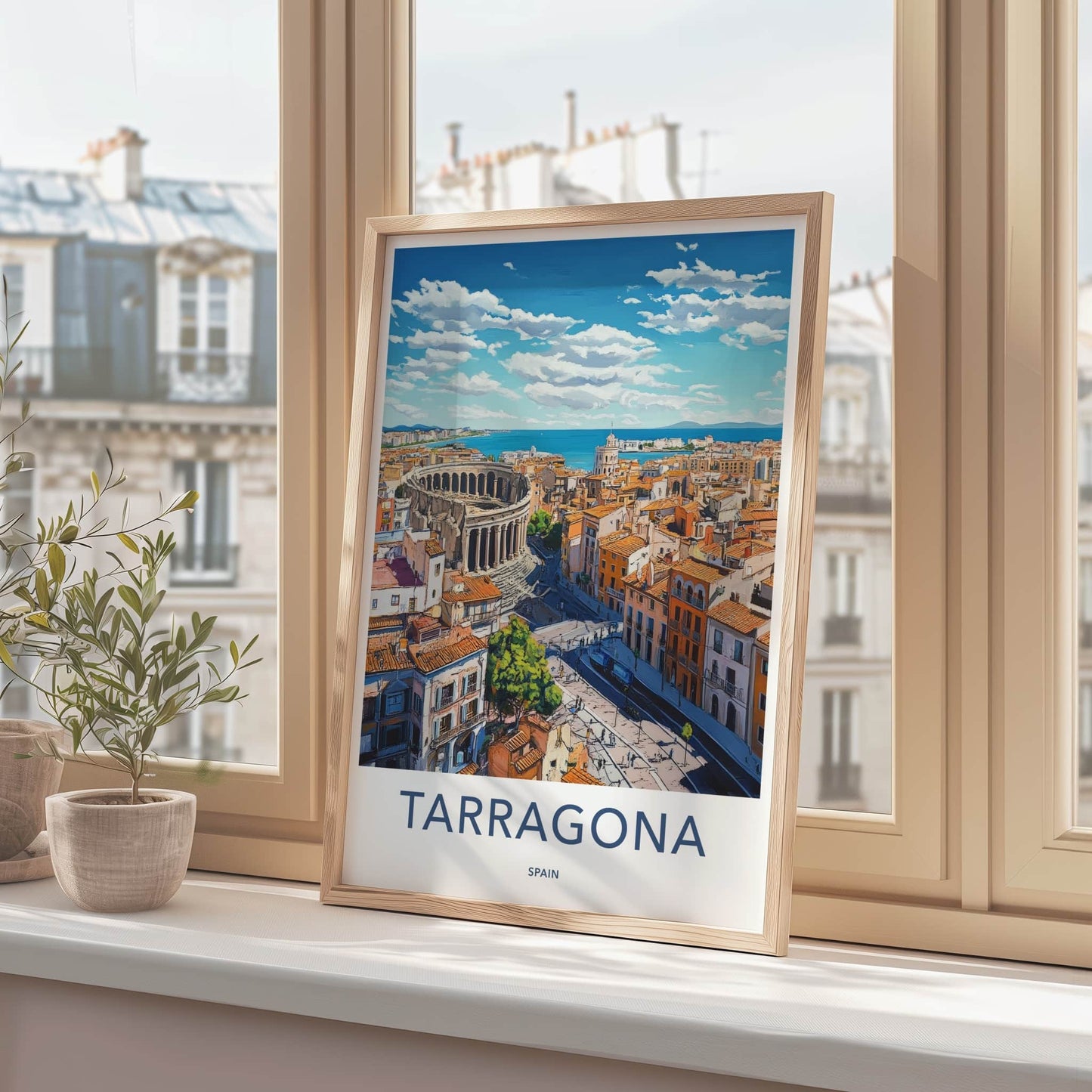 Tarragona Poster - Spain Art Print - Ancient Roman Overlook Wall Decor