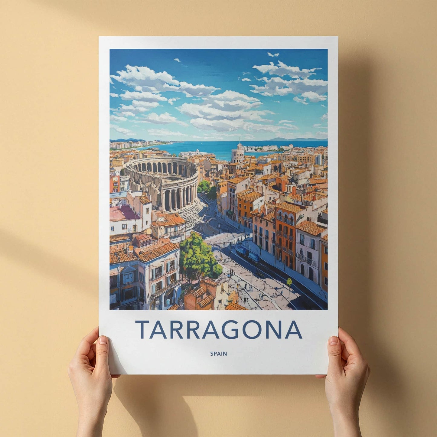 Tarragona Poster - Spain Art Print - Ancient Roman Overlook Wall Decor