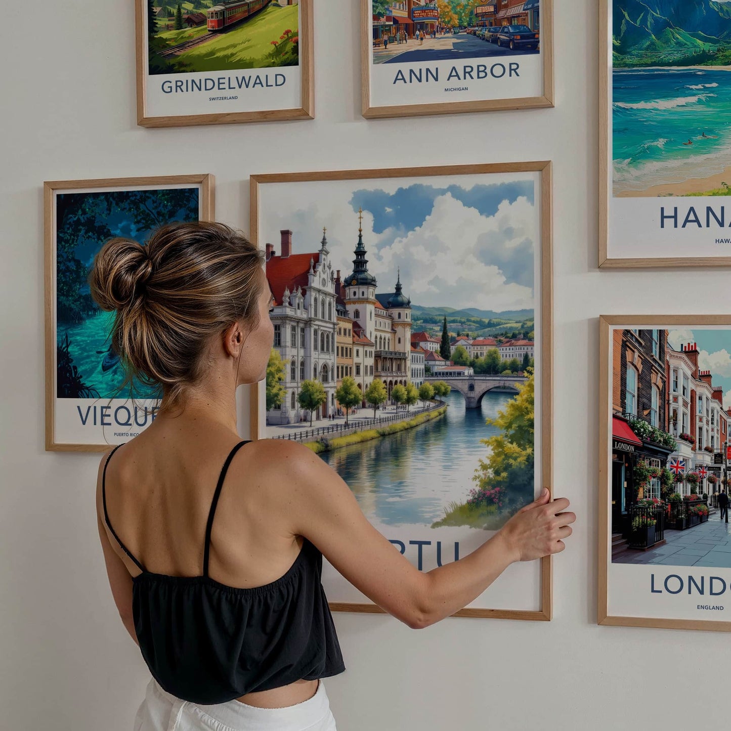 Tartu Poster - Estonia Travel Art - Historic City River Home Decor