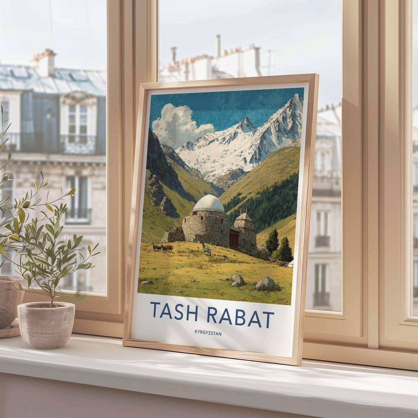 Tash Rabat Poster - Kyrgyzstan Travel Art - Ancient Stone Caravanserai Home Decor