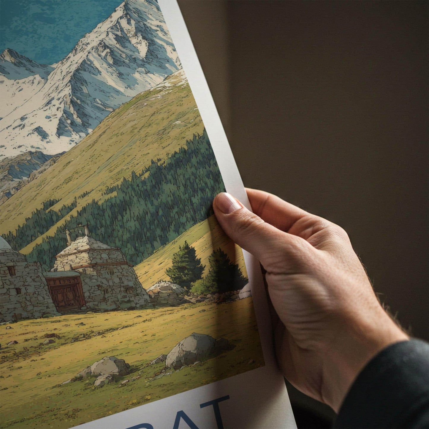 Tash Rabat Poster - Kyrgyzstan Travel Art - Ancient Stone Caravanserai Home Decor