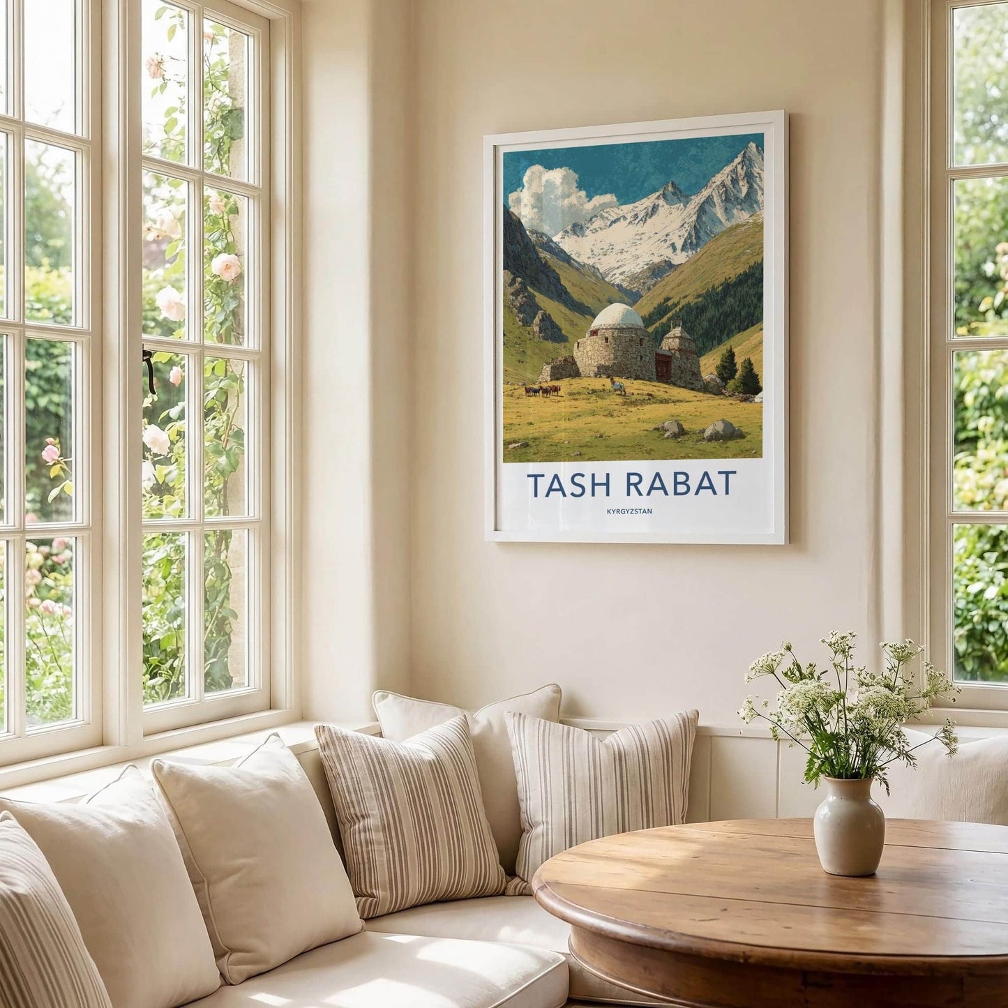 Tash Rabat Poster - Kyrgyzstan Travel Art - Ancient Stone Caravanserai Home Decor