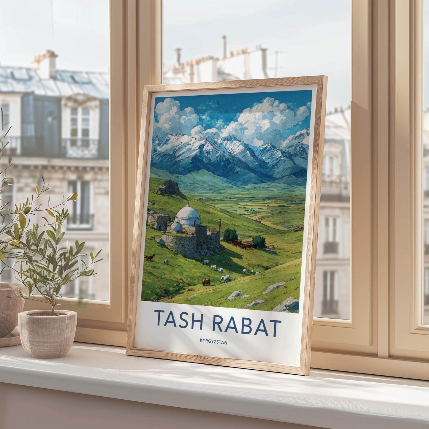 Tash Rabat Poster - Kyrgyzstan Travel Art - Ancient Stone Dome Home Decor