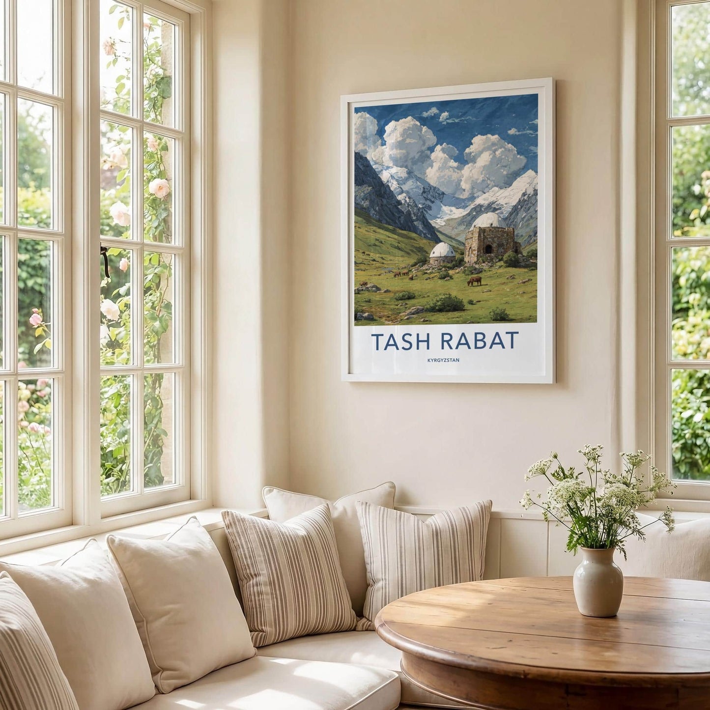 Tash Rabat Poster - Kyrgyzstan Travel Art - Ancient Stone Structure Home Decor