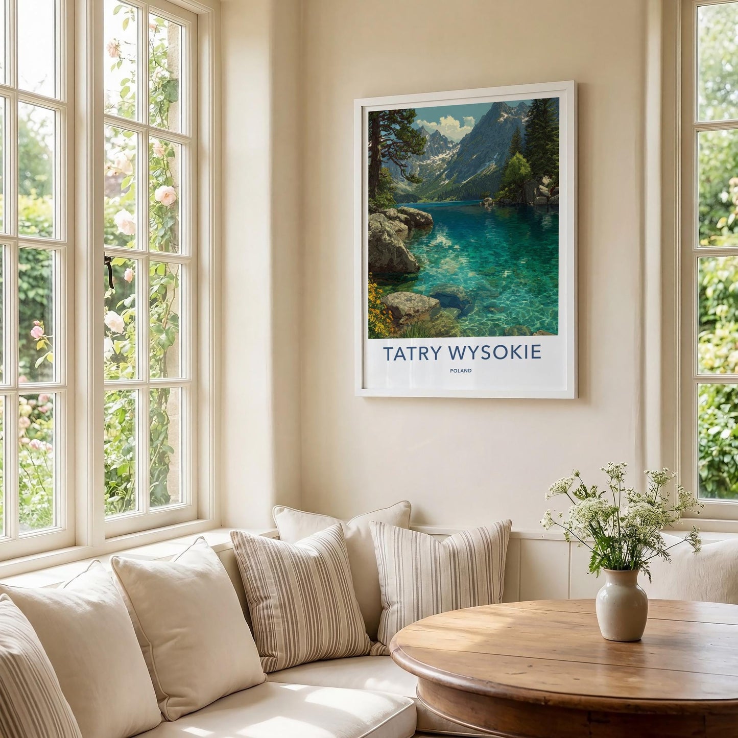 Tatry Wysokie Poster - Poland Travel Art - Turquoise Mountain Lake Home Decor
