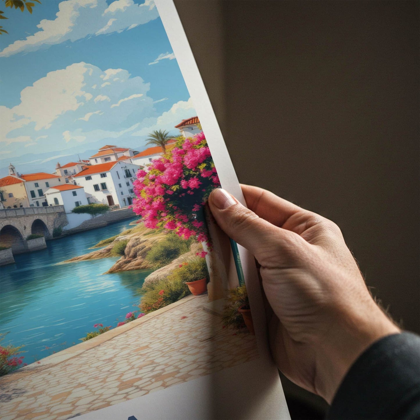Tavira Poster - Portugal Art Print - Historic Stone Bridge Wall Decor