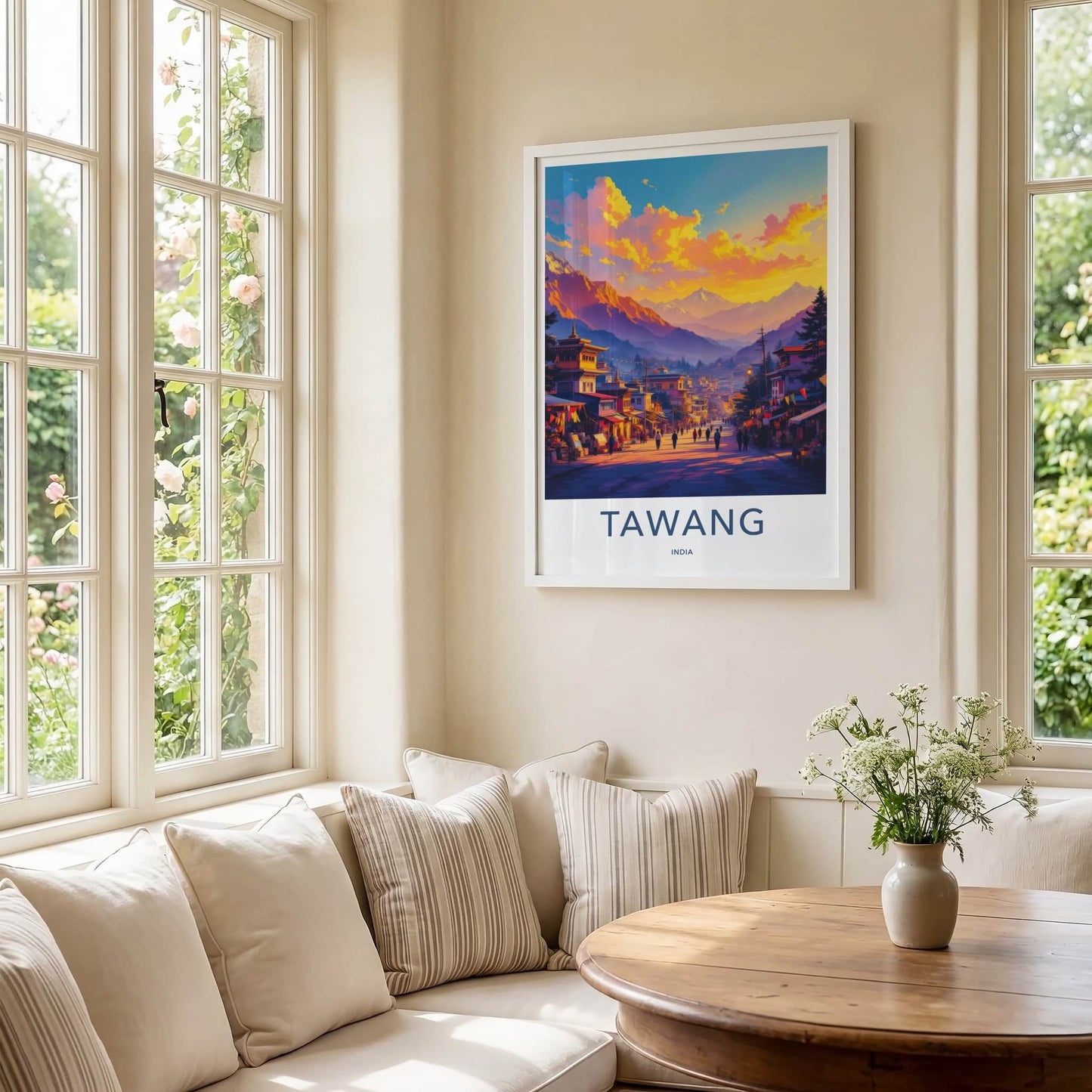 Tawang Poster - India Art Print - Arunachal Pradesh Buddhist Wall Decor