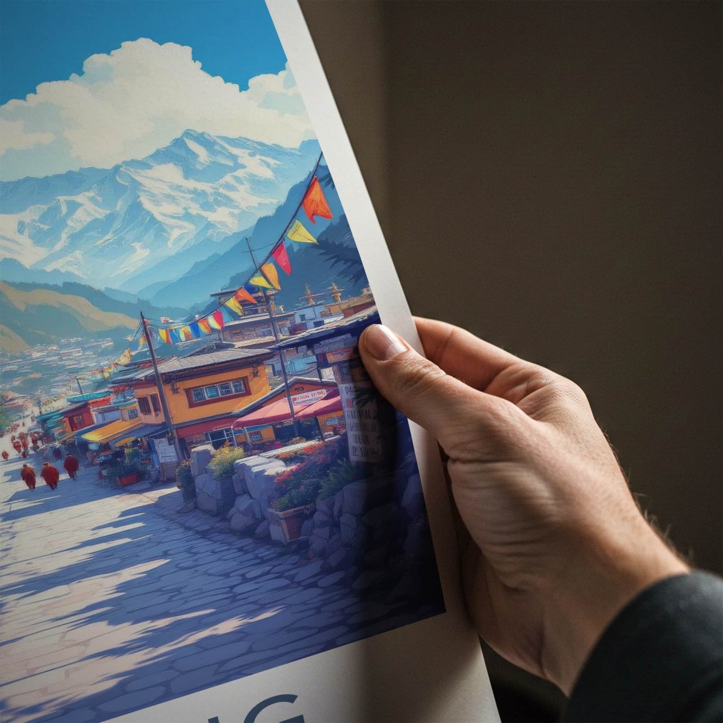 Tawang Poster - India Art Print - Arunachal Pradesh Monks Village Decor