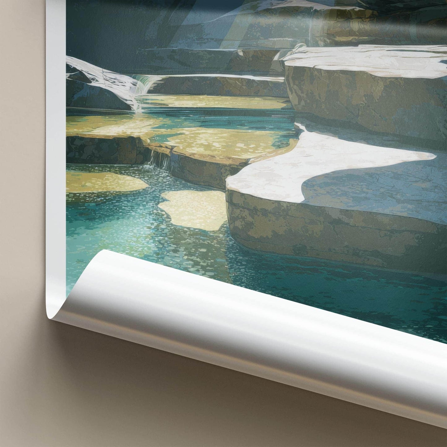 Tayangban Cave Poster - Philippines Travel Art - Sunlit Cave Pools Home Decor