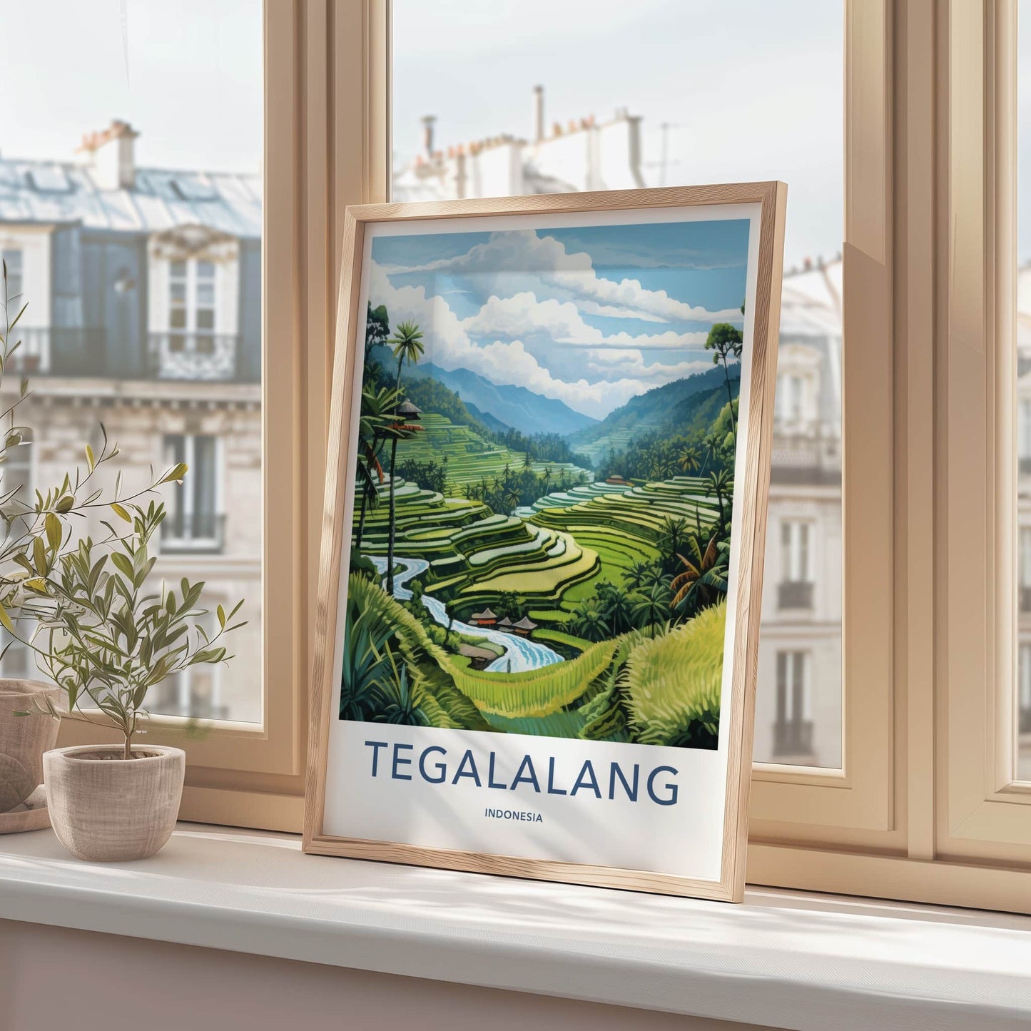 Tegalalang Poster - Indonesia Wall Art - Lush Rice Terraces Home Decor