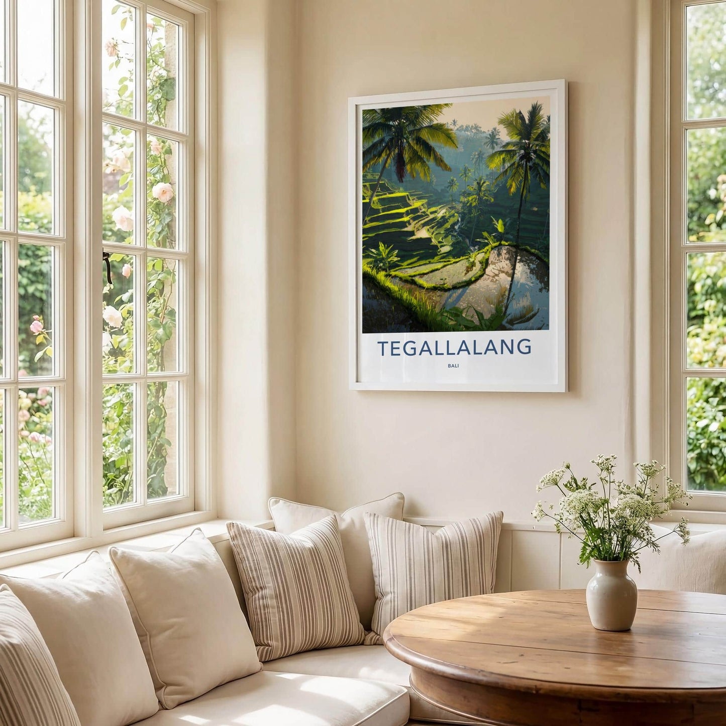 Tegallalang Poster - Indonesia Art Print - Lush Green Terraces Wall Decor
