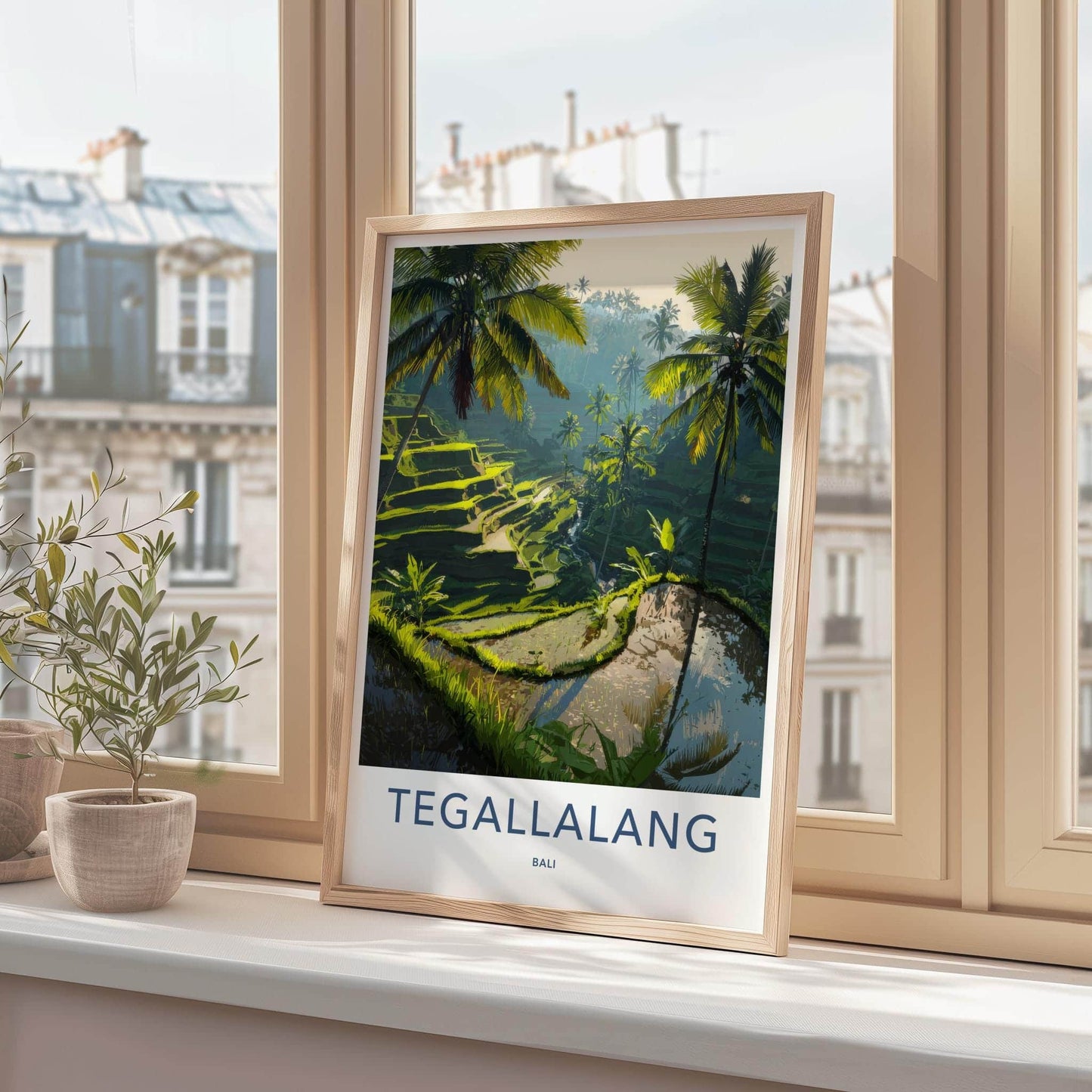 Tegallalang Poster - Indonesia Art Print - Lush Green Terraces Wall Decor