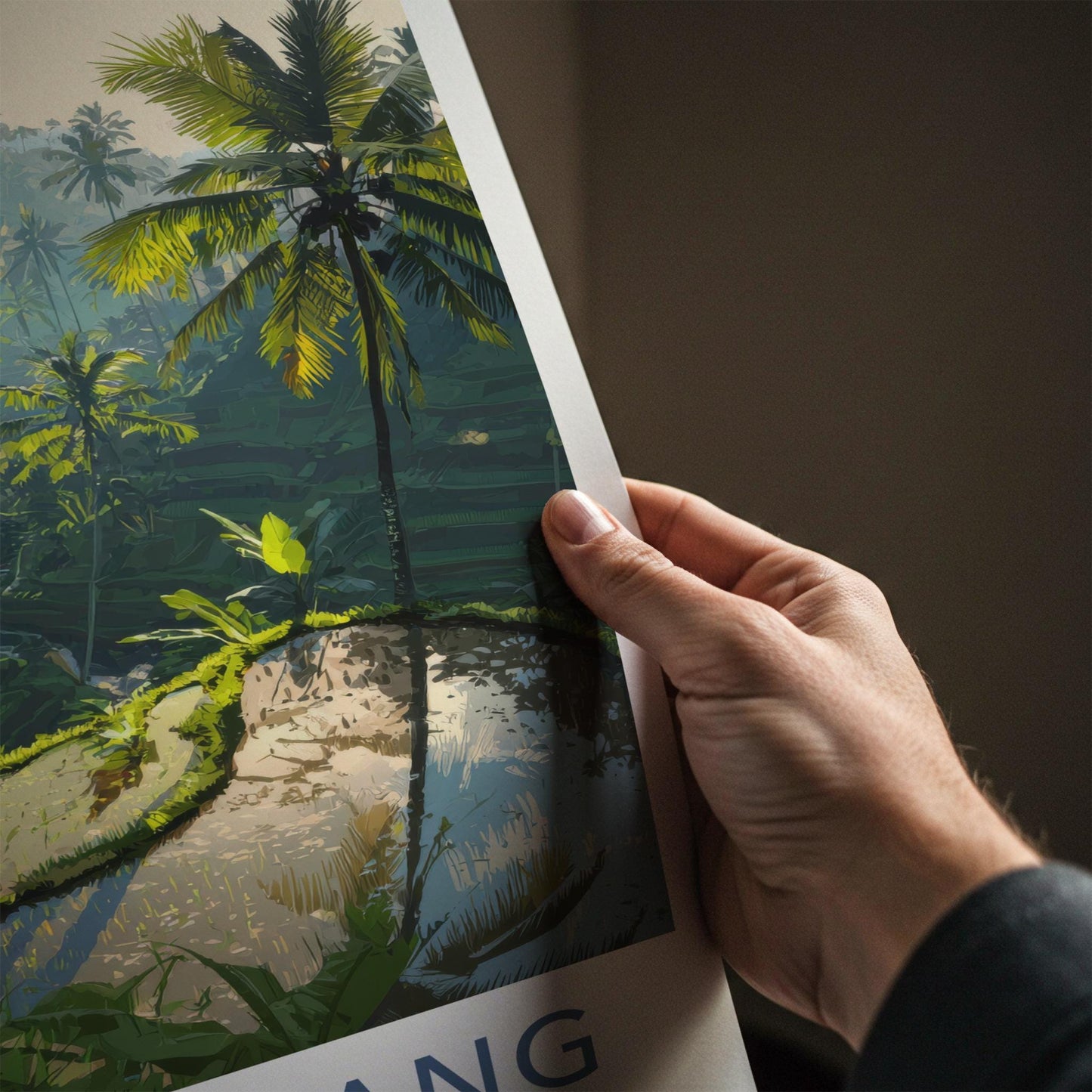Tegallalang Poster - Indonesia Art Print - Lush Green Terraces Wall Decor