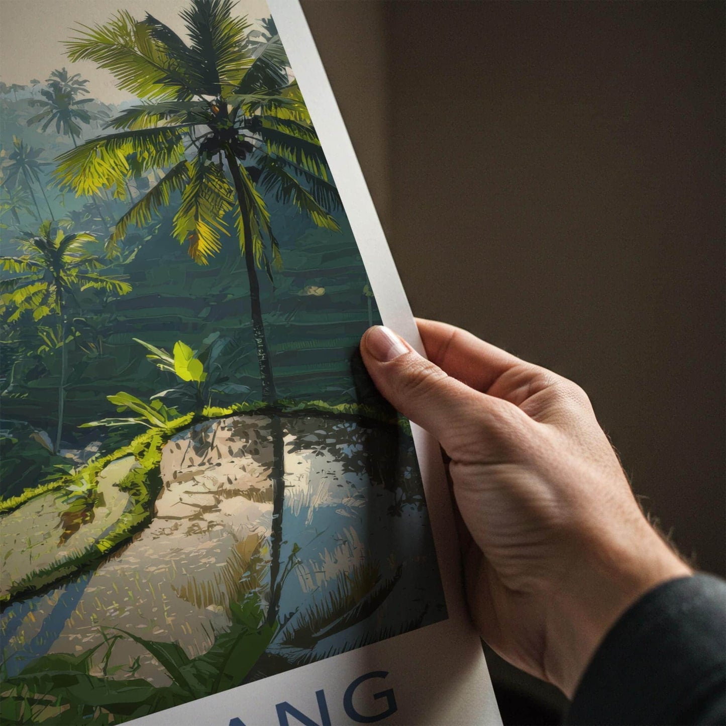 Tegallalang Poster - Indonesia Art Print - Lush Green Terraces Wall Decor